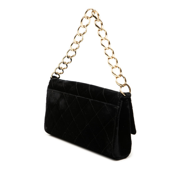 Pre-Loved Chanel CC Quilted Velvet Chain Shoulder Bag - Picture 2 of 7